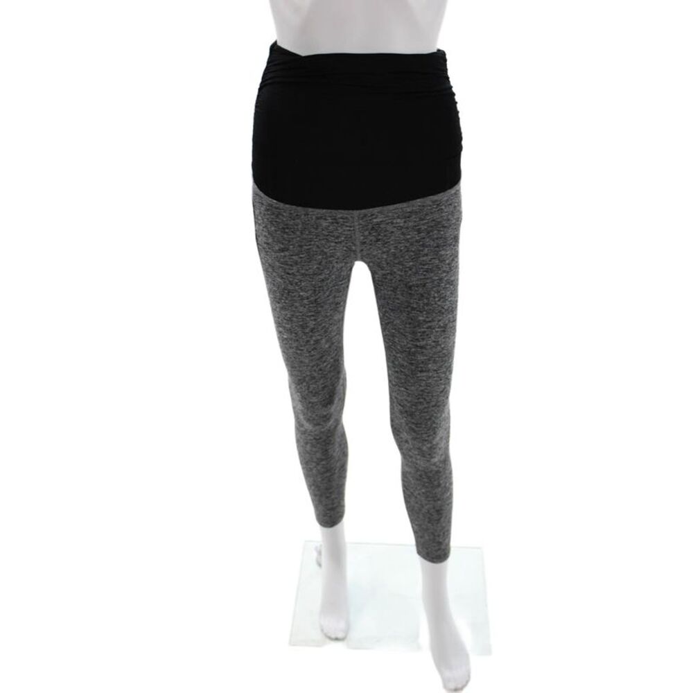 Beyond the Bump Womens Maternity Ankle Leggings Black Size XS